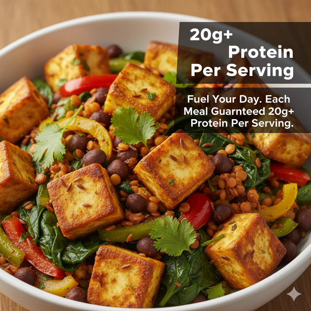  bowl of tofu and vegetable stir-fry with text about protein contenthigh protein Indian recipes, quick Indian meals, 15 minute Indian recipes, Indian protein meals, Indian muscle gain recipeshigh protein Indian food, Indian meal prep recipes, Indian recipes for gym diet, protein rich Indian dinner, easy Indian protein meals.high protein Indian recipes, quick Indian meals, 15 minute Indian recipes, Indian protein meals, Indian muscle gain recipeshigh protein Indian food, Indian meal ,